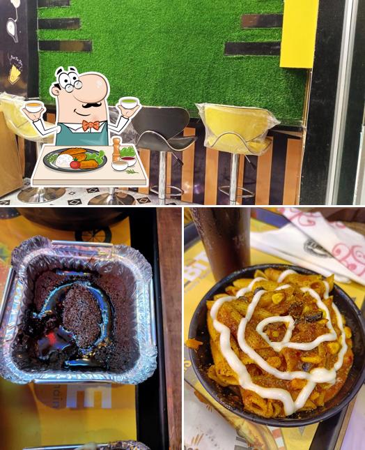 The picture of food and interior at One Bite Belda