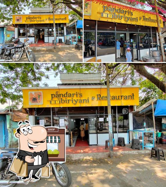 The exterior of Pandaris Biriyani & Caterers