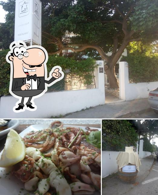 La immagine di esterno e cibo da Lab Lounge Restaurant