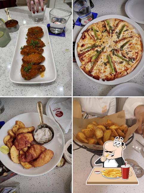 French fries at Cafe Delhi Heights