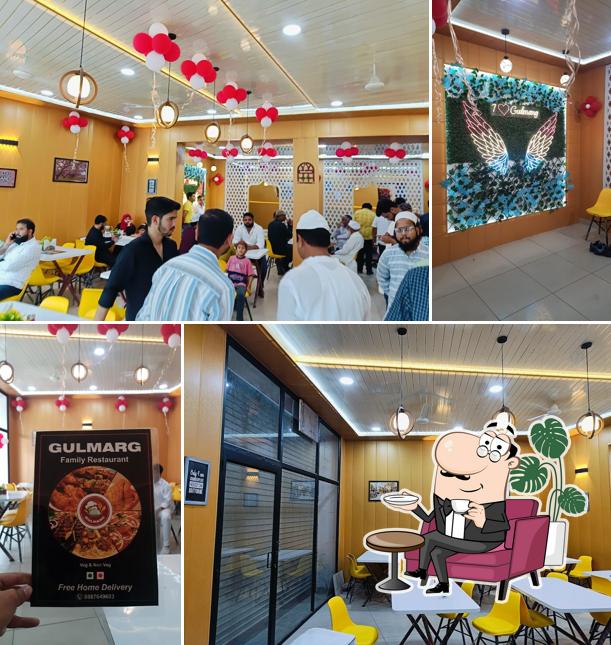 The interior of Gulmarg Family Restaurant