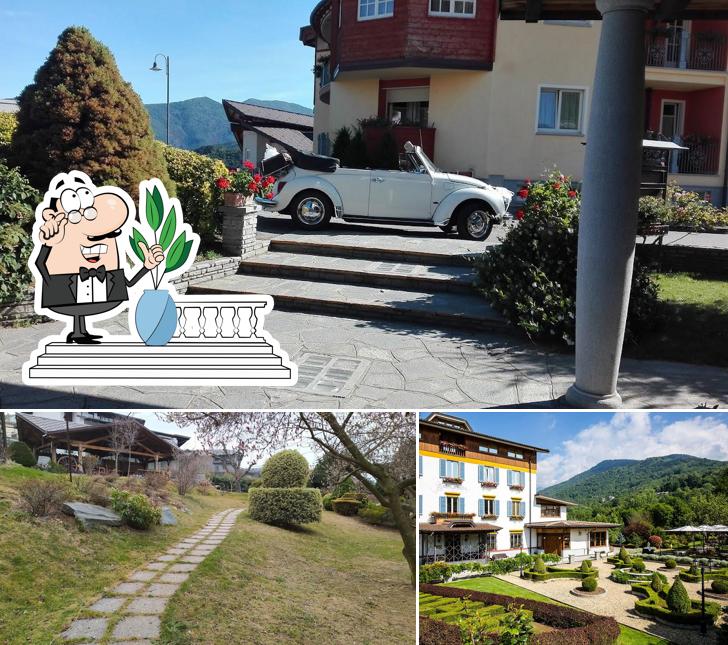 Puoi goderti l'aria fresca da seduto all'esterno di Hotel Italia - Ristorante Berta