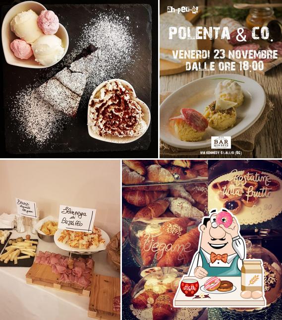 Bar Mon Reve serve un'ampia selezione di dolci