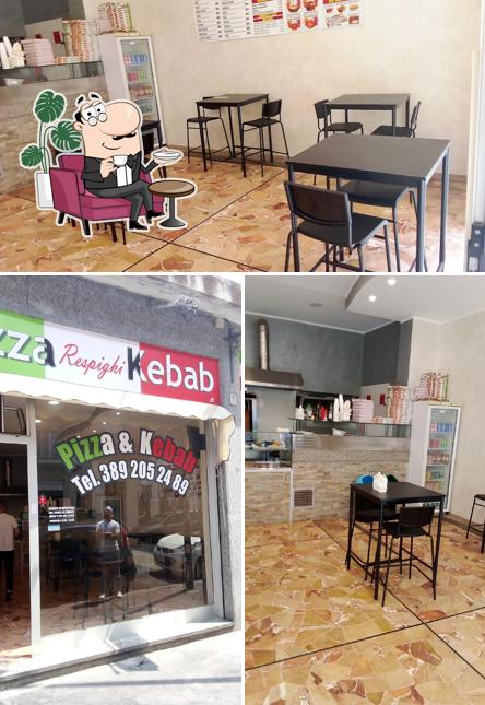 Gli interni di Pizza Kebab Respighi