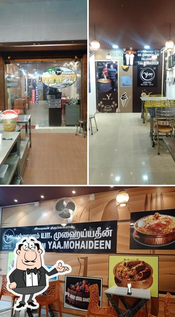 The interior of Yaa Mohaideen Biryani Sholinganallur