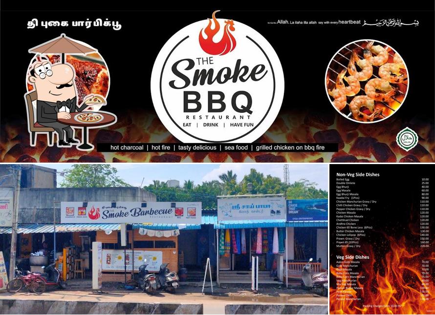 The exterior of The Smoke BBQ Restaurant