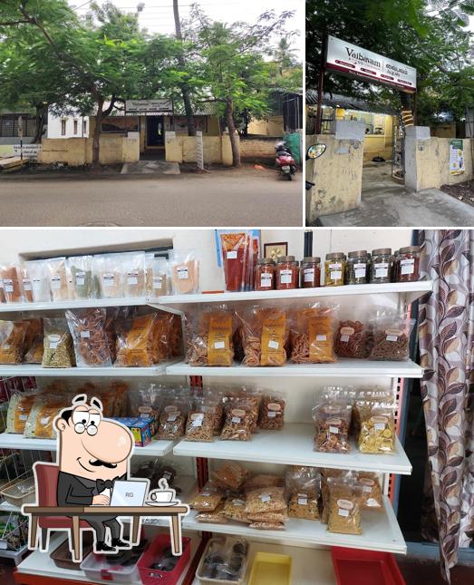 The image of interior and exterior at Vaibavam Foods