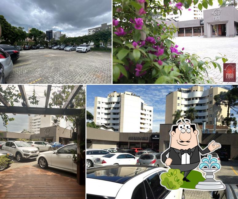 Você pode espairecer no na área externa do Churrascaria Fogo Forte