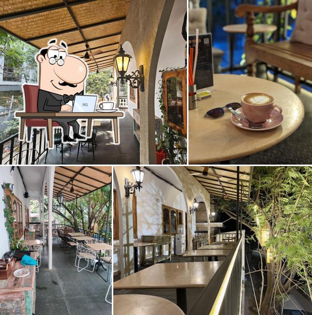 The interior of The Grind Cafe - Banjara Hills