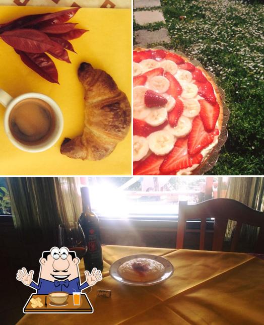 La foto di cibo e tavolo da pranzo da Agriturismo Lu Stallier