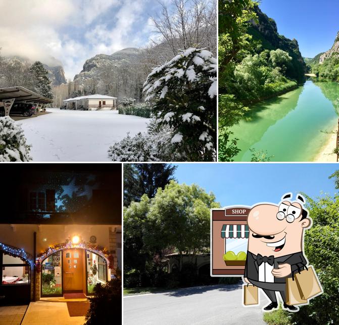 Puoi goderti l'aria fresca da seduto all'esterno di Hotel Ristorante La Ginestra - Gola del Furlo