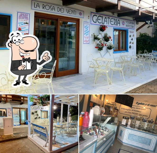Dai un'occhiata agli interni di gelateria La Rosa dei Venti