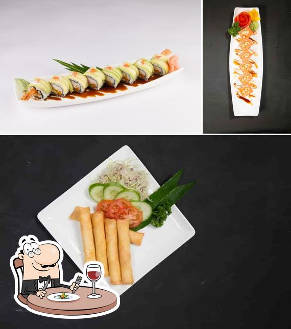Among various things one can find food and exterior at Sushi In A Box