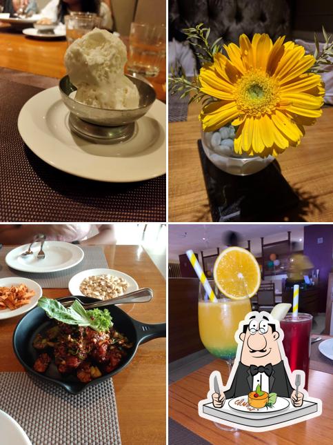 Food at The Yellow Chilli Restaurant
