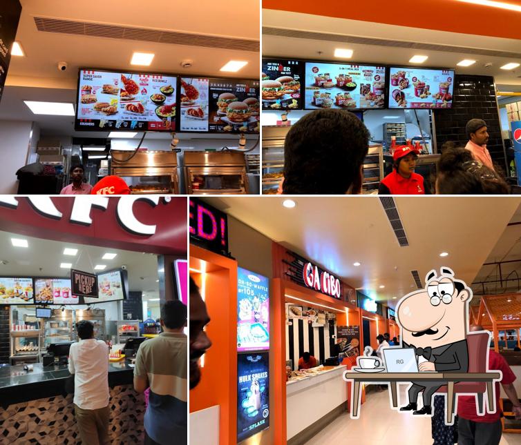 The interior of KFC