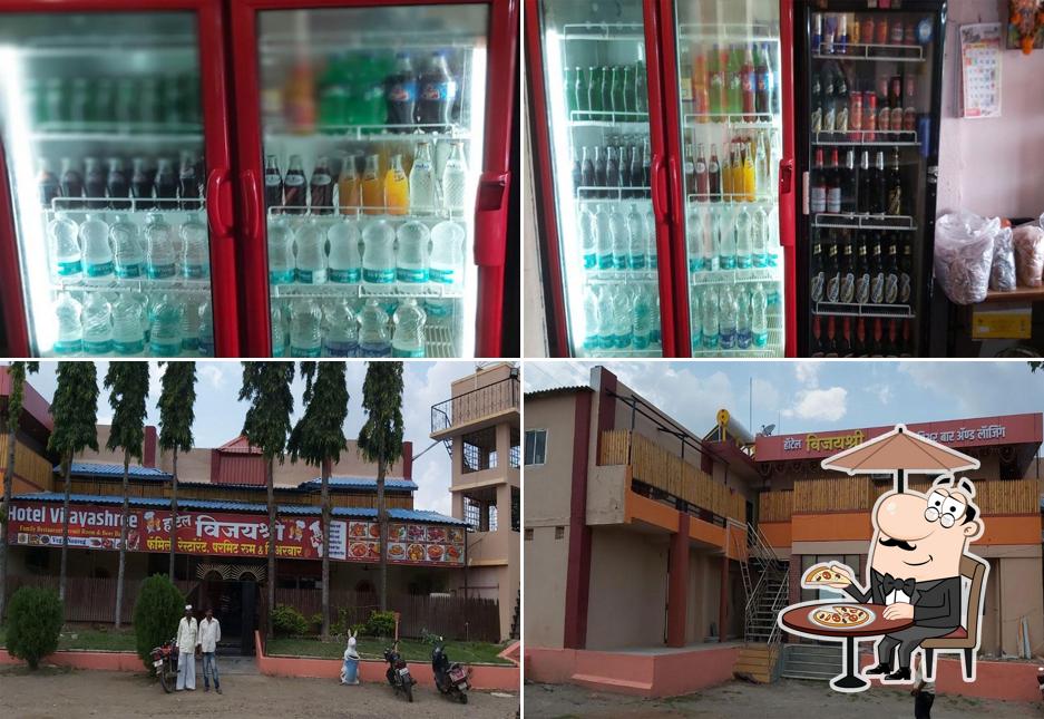 This is the photo displaying exterior and drink at HOTEL VIJAYASHREE LODGINING & BOARDING