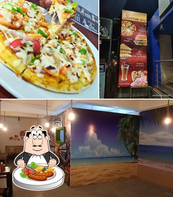 The image of food and interior at Cafe Cotton City
