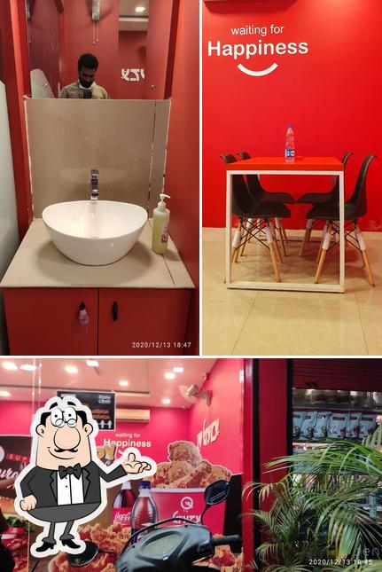 The interior of Fryzy fried chicken