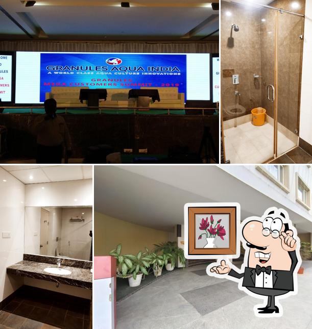 The interior of Hotlines Falcons Nest Hotel(Vindhu Restaurant)