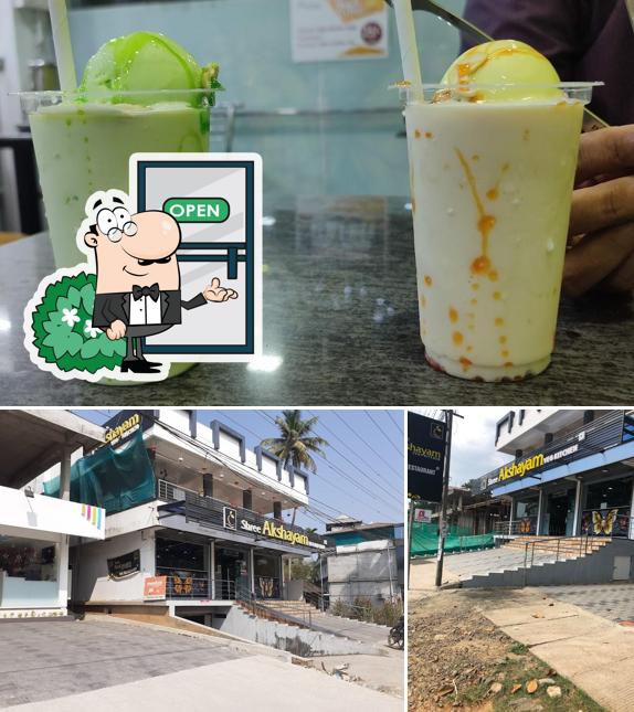 The restaurant's exterior and beverage