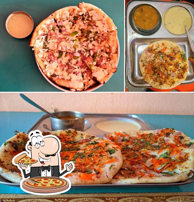 Pick pizza at South Indian Upahar