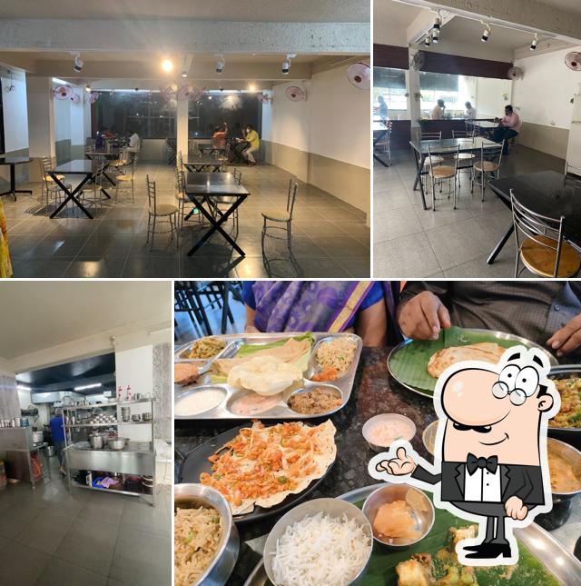 The interior of Krithika Veg Restaurant