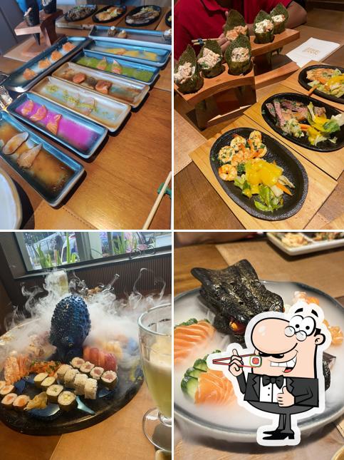Rolos de sushi são oferecidos por Nakê Premium Sushi