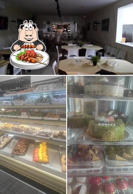 La cibo e interni del ristorante
