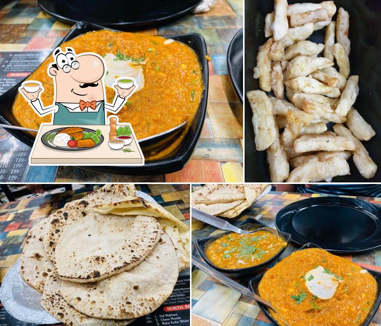 Chicken curry, french fries and pancakes at Apni Rasoi - Rajinder Nagar