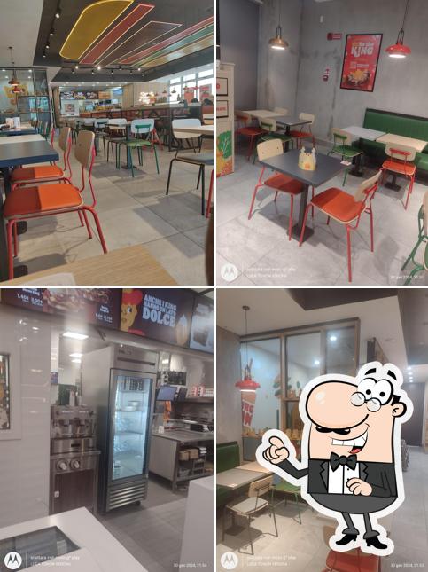 Gli interni di Burger King