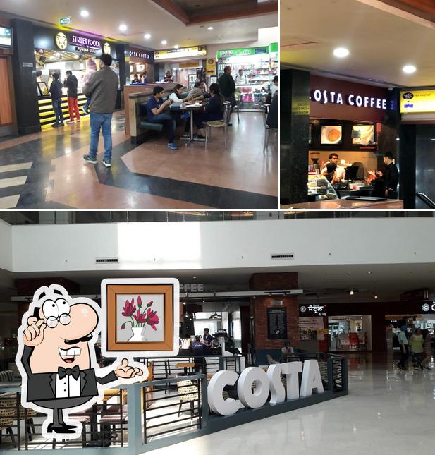 The interior of Costa Coffee