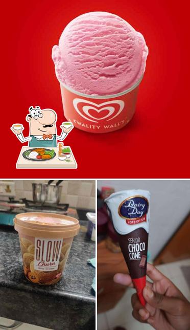 Among different things one can find food and beverage at Kwality Wall's Ice Cream And More