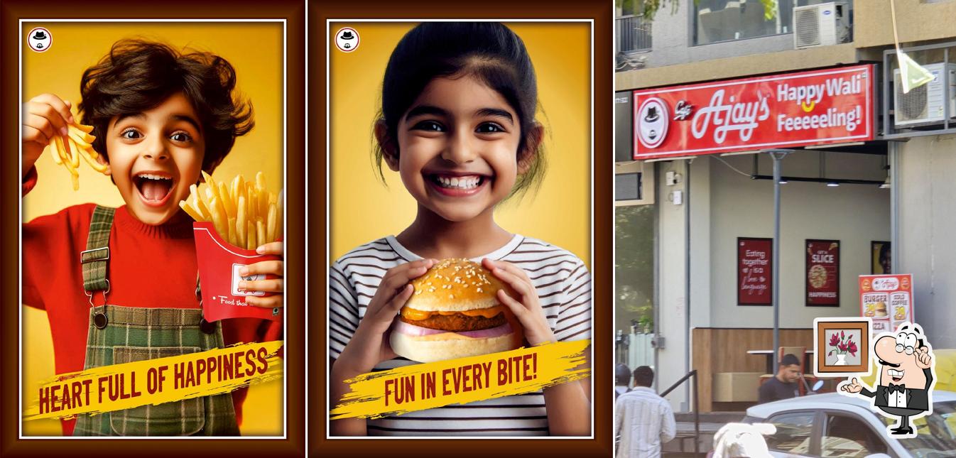 The interior of AJAY’S CAFÉ CHANAKYAPURI, AHMEDABAD