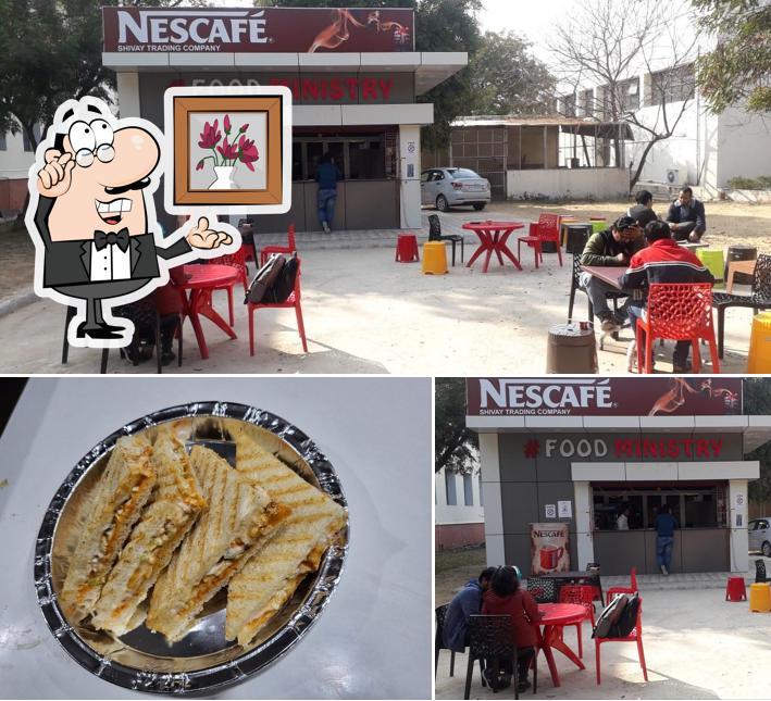 The picture of interior and food at # Food Ministry