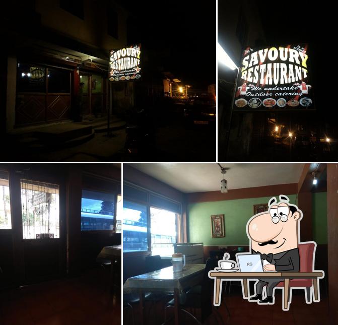 The interior of Savoury Restaurant