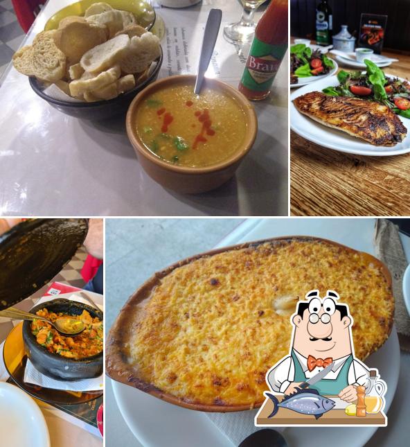 Salmão grelhado em Caldo de Piranha Bar e Restaurante