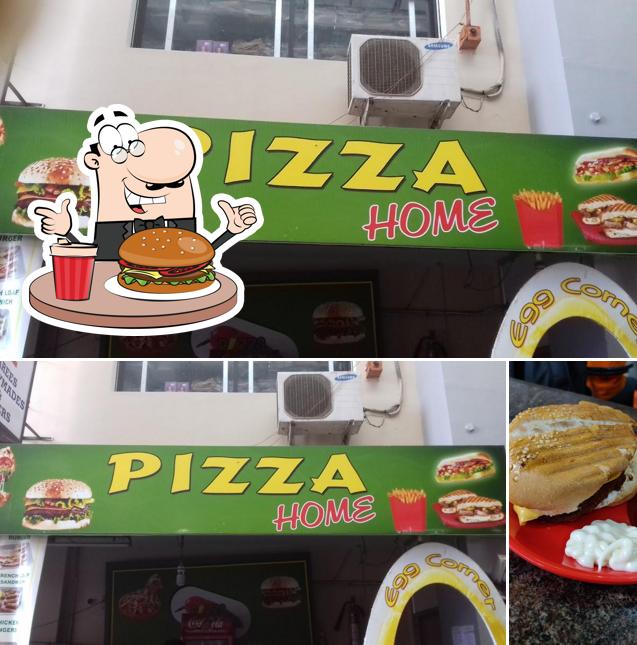 Order a burger at Pizza Home