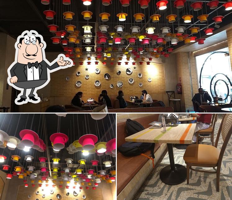 The interior of Tea Villa Cafe Inorbit Mall