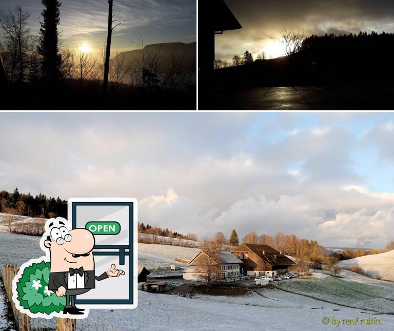 Goditi la vista dagli esterni di Bergwirtschaft Bremgarten