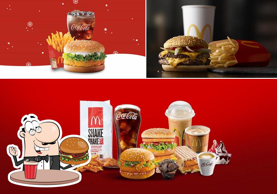 Try out a burger at McDonald's