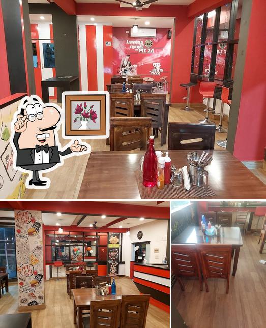 The interior of Sri Sri Cafe
