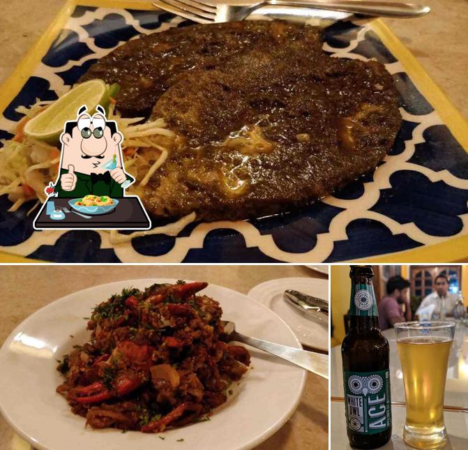 The restaurant's food and beer