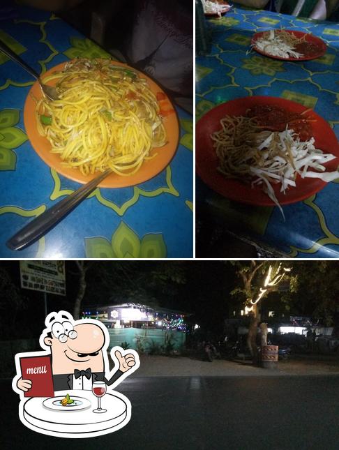 Check out the image depicting food and exterior at Arya Restaurant
