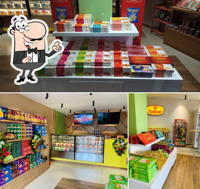 The interior of Haldiram's Express