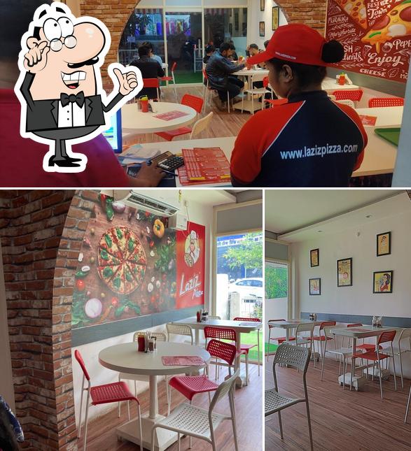 The interior of Laziz Pizza Tezpur