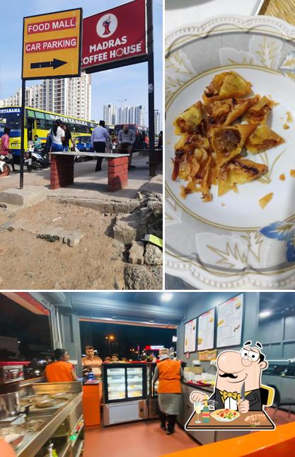 The image of Madras Coffee House’s food and interior