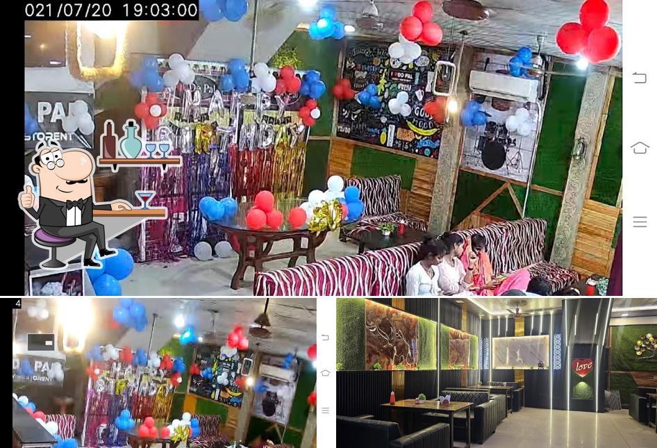 The restaurant's interior and birthday