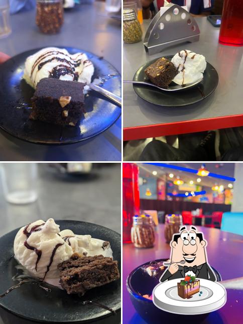Chocolate cake at Pizza Zone