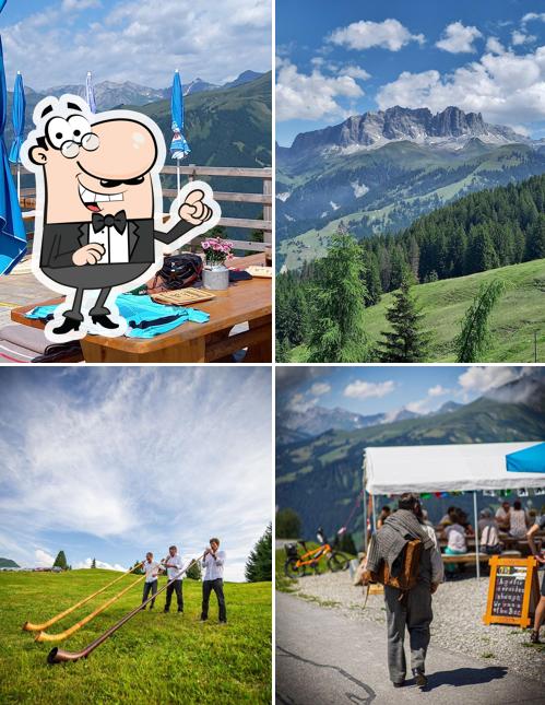 Goditi la vista dagli esterni di Berghaus zum See