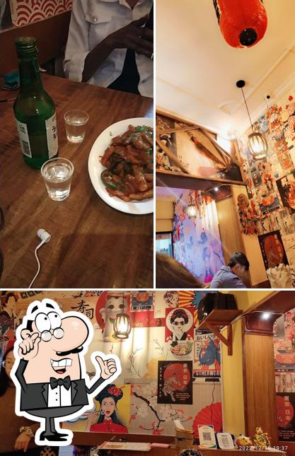The interior of Lea izakaya